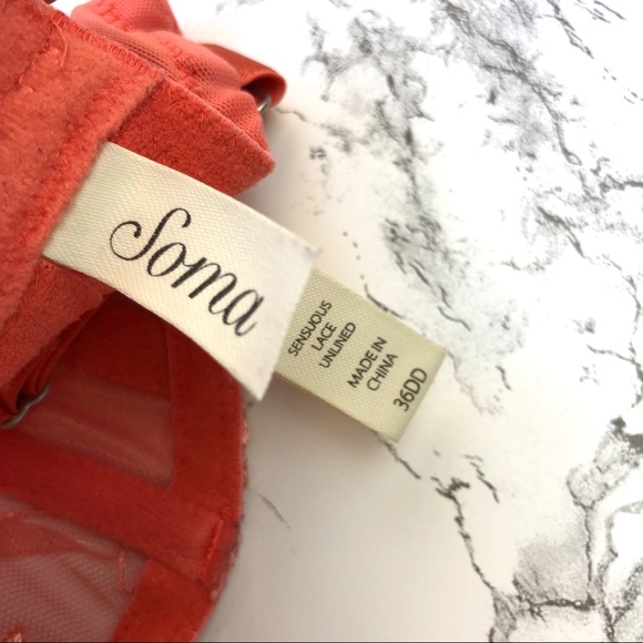 Soma Sensuous Lace Unlined Bra Size 36DD - Picture 4 of 4